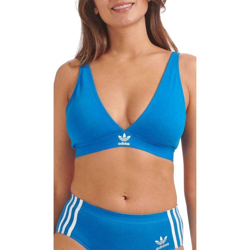 Adidas Womens/Ladies Cotton Blend Comfort Bra / Blue